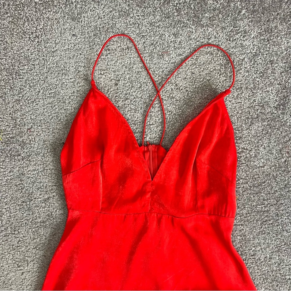 PrettyLIttleThing Extreme Split Strappy Back Maxi Dress Size 6 - Picture 11 of 13